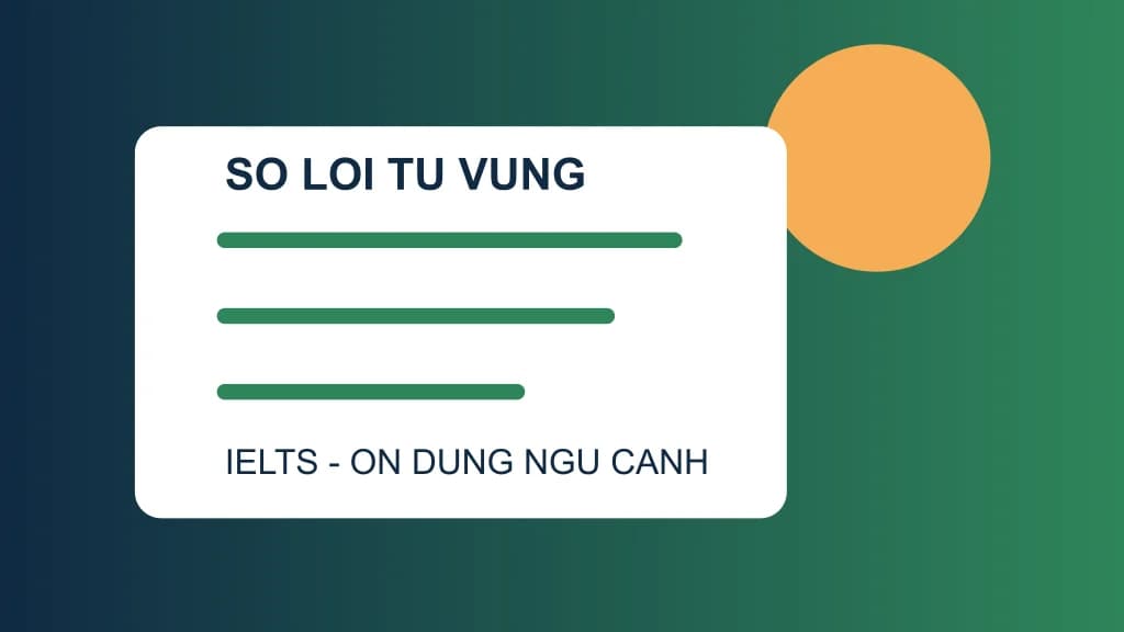 Người học IELTS đánh dấu cụm từ trong sổ lỗi bên cạnh bài đọc, ánh sáng tự nhiên và bố cục gọn gàng.